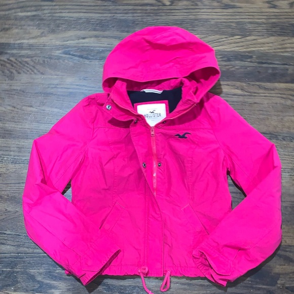 Hollister Tween Pink & Navy Fleece Lined Jacket M - Picture 1 of 4